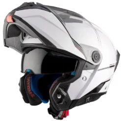 Casco Modulare Mt Helmets con Interfono MT-Rider Fu404Sv Atom 2 Sv Solid Lucido Bianco