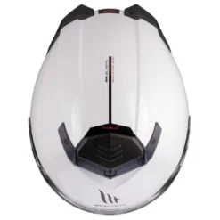 Casco Modulare Mt Helmets con Interfono MT-Rider Fu404Sv Atom 2 Sv Solid Lucido Bianco