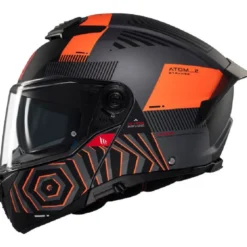 Casco Modulare Mt Helmets con Interfono Mt-Rider Fu404Sv Atom 2 Sv Strange Opaco