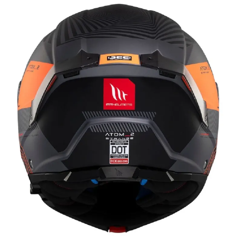 Casco Modulare Mt Helmets con Interfono Mt-Rider Fu404Sv Atom 2 Sv Strange Opaco