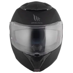 Casco Modulare Mt Helmets con Interfono Mt-Rider Fu404Sv Atom 2 Sv Solid Opaco Nero