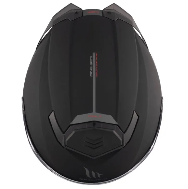 Casco Modulare Mt Helmets con Interfono Mt-Rider Fu404Sv Atom 2 Sv Solid Opaco Nero