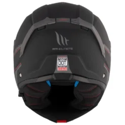 Casco Modulare Mt Helmets con Interfono Mt-Rider Fu404Sv Atom 2 Sv Solid Opaco Nero