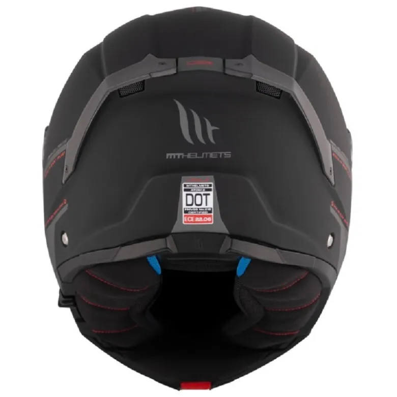 Casco Modulare Mt Helmets con Interfono Mt-Rider Fu404Sv Atom 2 Sv Solid Opaco Nero