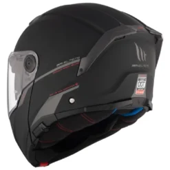 Casco Modulare Mt Helmets con Interfono Mt-Rider Fu404Sv Atom 2 Sv Solid Opaco Nero