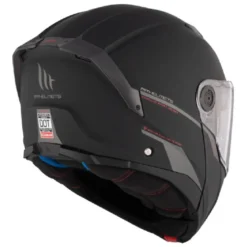 Casco Modulare Mt Helmets con Interfono Mt-Rider Fu404Sv Atom 2 Sv Solid Opaco Nero