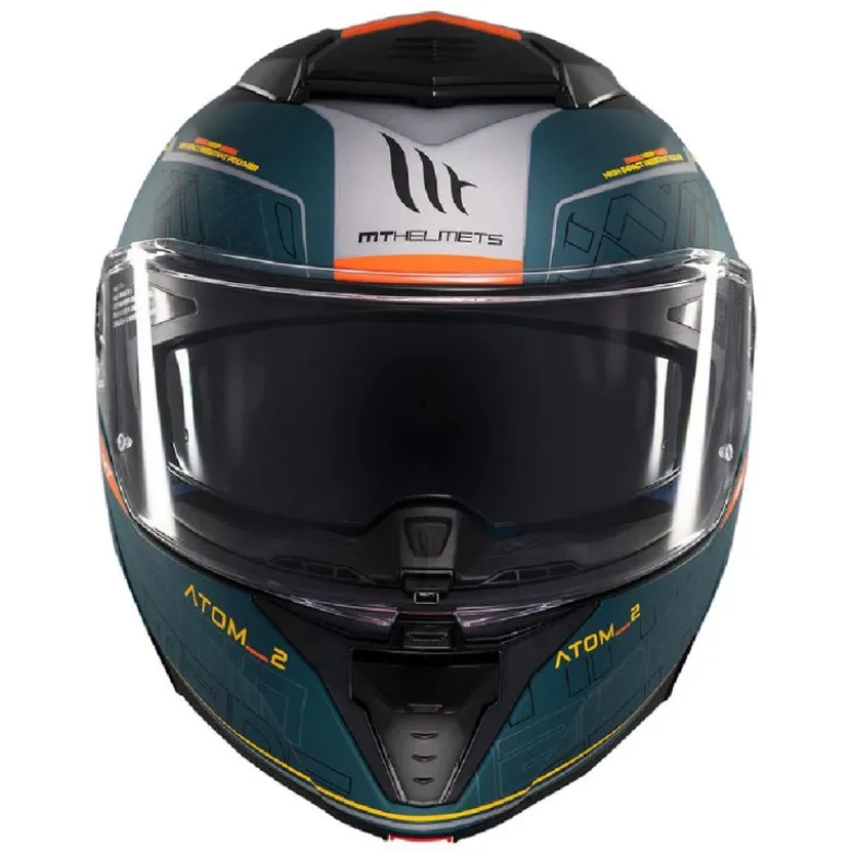 Casco Modulare Mt Helmets con Interfono Mt-Rider Fu404Sv Atom 2 Sv Destiny Opaco