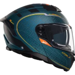 Casco Modulare Mt Helmets con Interfono Mt-Rider Fu404Sv Atom 2 Sv Destiny Opaco