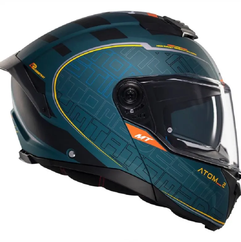 Casco Modulare Mt Helmets con Interfono Mt-Rider Fu404Sv Atom 2 Sv Destiny Opaco