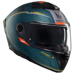 Casco Modulare Mt Helmets con Interfono Mt-Rider Fu404Sv Atom 2 Sv Destiny Opaco
