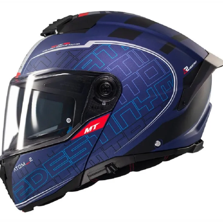 Casco Modulare Mt Helmets con Interfono Mt-Rider Fu404Sv tom 2 Sv Destiny Opaco