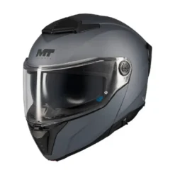Casco Modulare Mt Helmets Fu404Sv Atom 2 A2 Sv Pure Grigio Opaco
