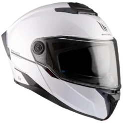 Casco Modulare Mt Helmets Fu404Sv Atom 2 Sv A0 Solid Lucido Bianco