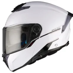 Casco Modulare Mt Helmets Fu404Sv Atom 2 Sv A0 Solid Lucido Bianco