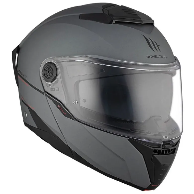 Casco Modulare Mt Helmets Fu404Sv Atom 2 Sv A2 Solid Opaco Titanio