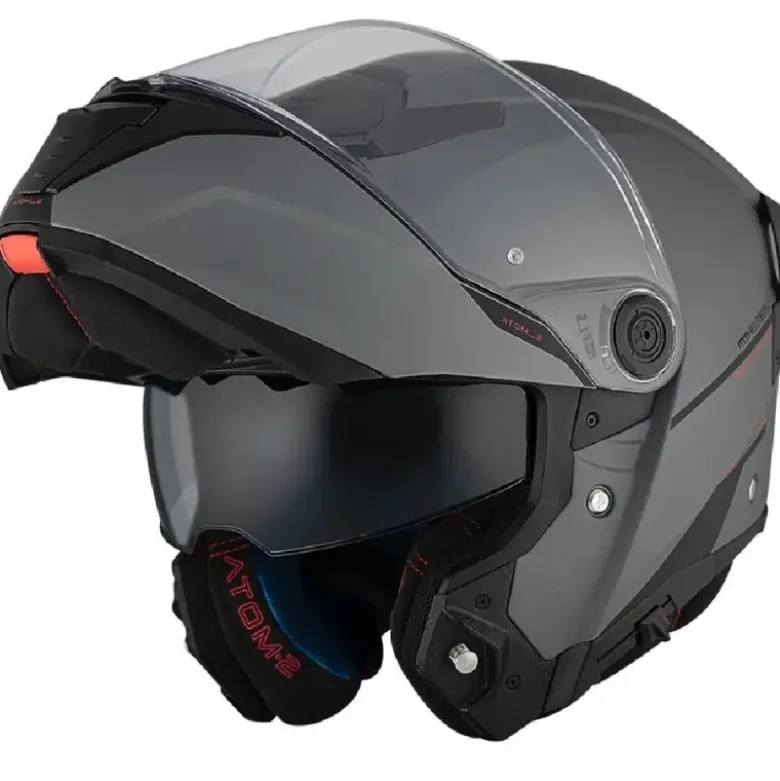 Casco Modulare Mt Helmets Fu404Sv Atom 2 Sv A2 Solid Opaco Titanio