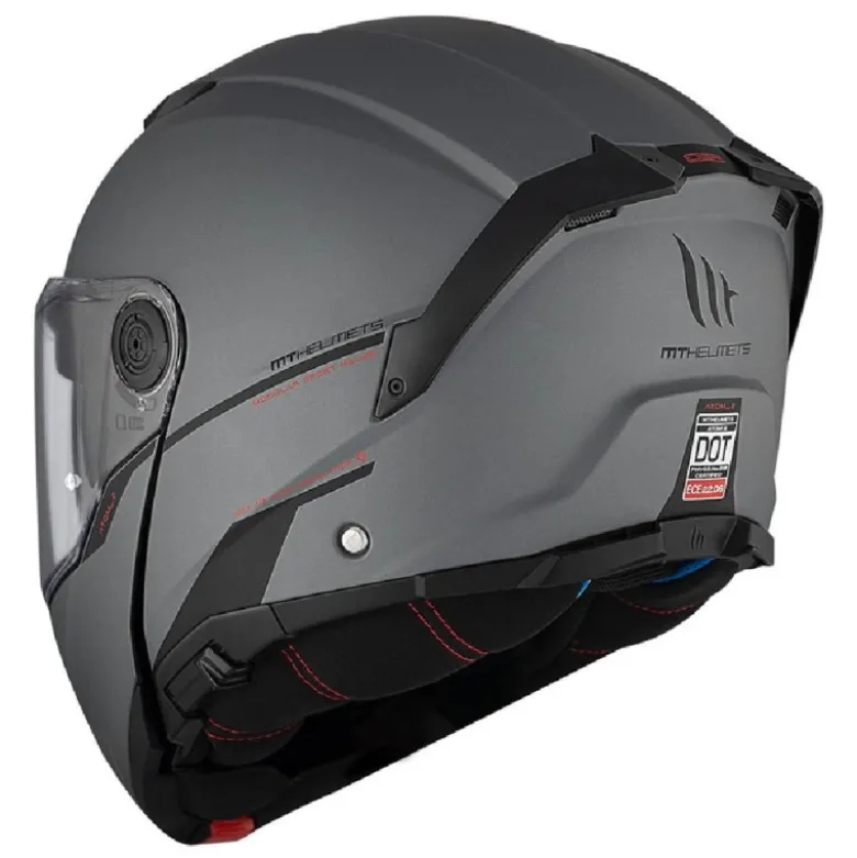 Casco Modulare Mt Helmets Fu404Sv Atom 2 Sv A2 Solid Opaco Titanio