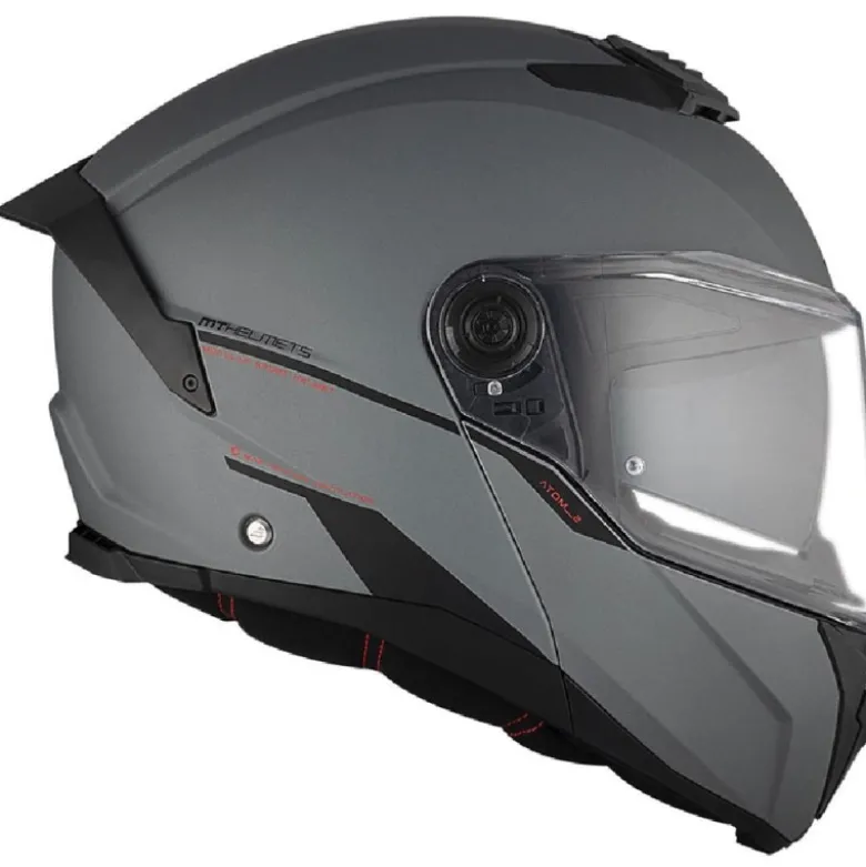 Casco Modulare Mt Helmets Fu404Sv Atom 2 Sv A2 Solid Opaco Titanio