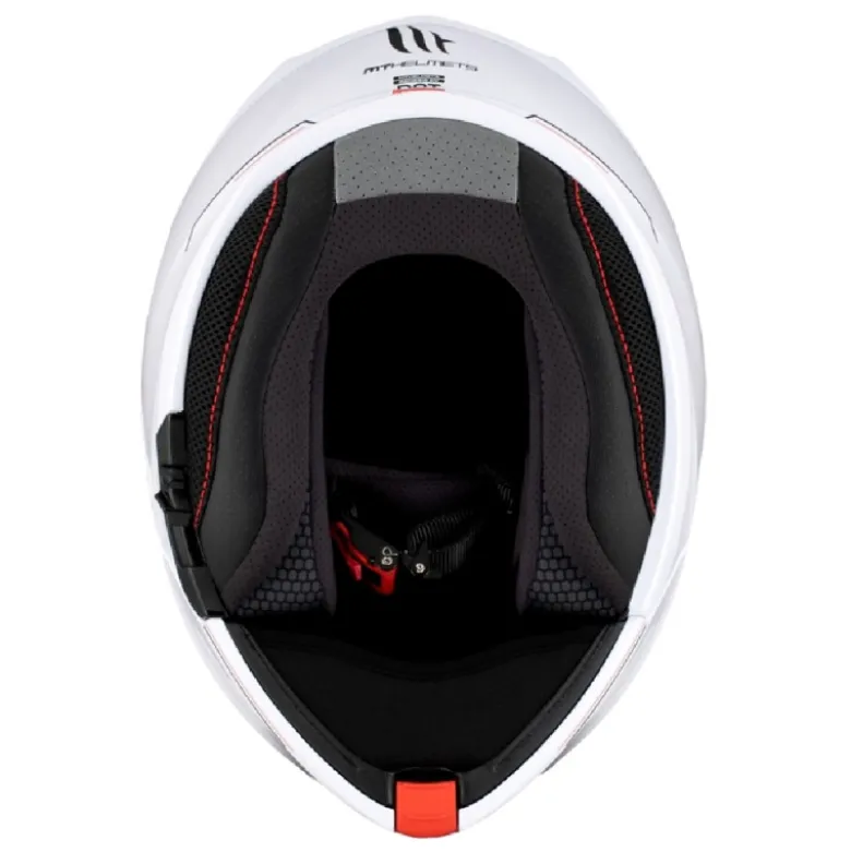 Casco Modulare Mt Helmets Fu935Sv Genesis A0 Sv Solid Lucido Bianco