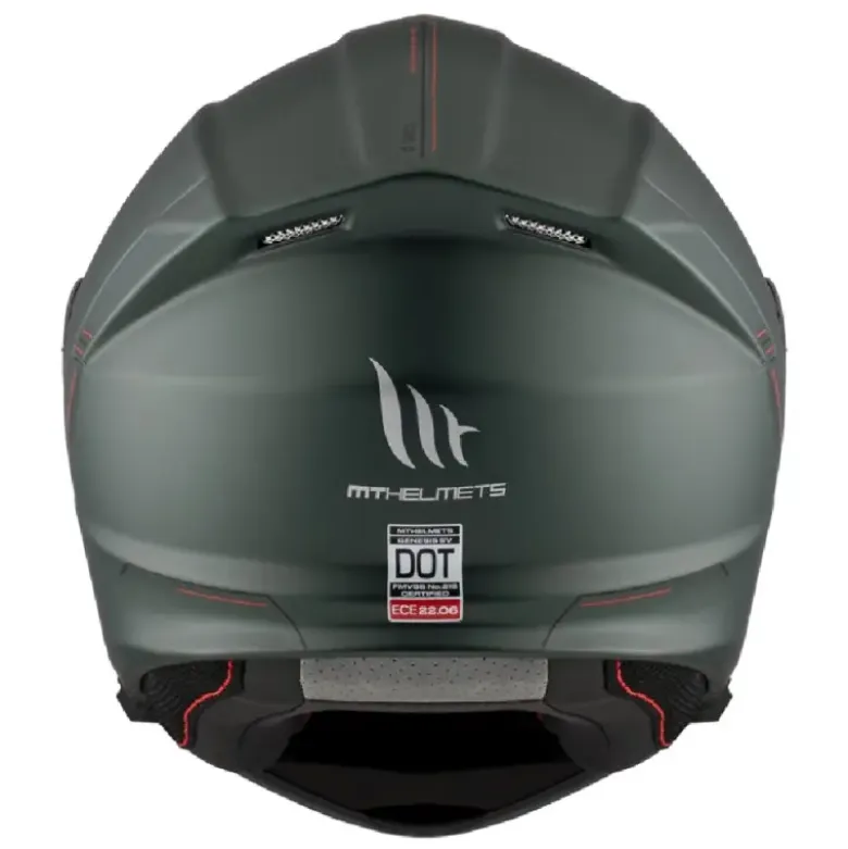 Casco Modulare Mt Helmets Fu935Sv Genesis Sv Solid A6 Opaco Verde Opaco