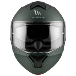 Casco Modulare Mt Helmets Fu935Sv Genesis Sv Solid A6 Opaco Verde Opaco