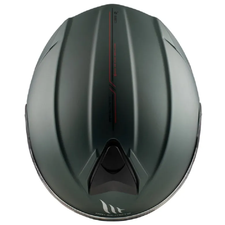 Casco Modulare Mt Helmets Fu935Sv Genesis Sv Solid A6 Opaco Verde Opaco