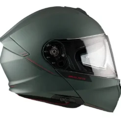 Casco Modulare Mt Helmets Fu935Sv Genesis Sv Solid A6 Opaco Verde Opaco