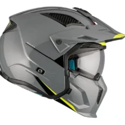 Casco Modulare Mt Helmets Tr902B Sv Streetfighter Sv S A22 Solid Lucido Grigio