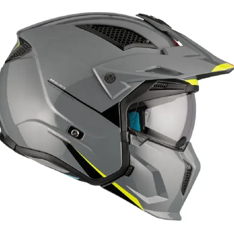 Casco Modulare Mt Helmets Tr902B Sv Streetfighter Sv S A22 Solid Lucido Grigio