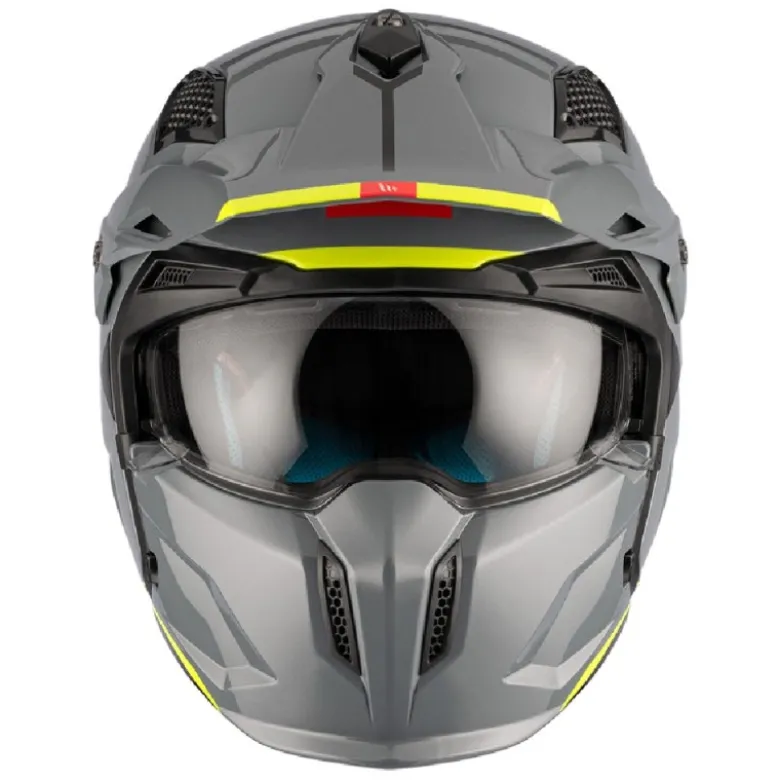 Casco Modulare Mt Helmets Tr902B Sv Streetfighter Sv S A22 Solid Lucido Grigio