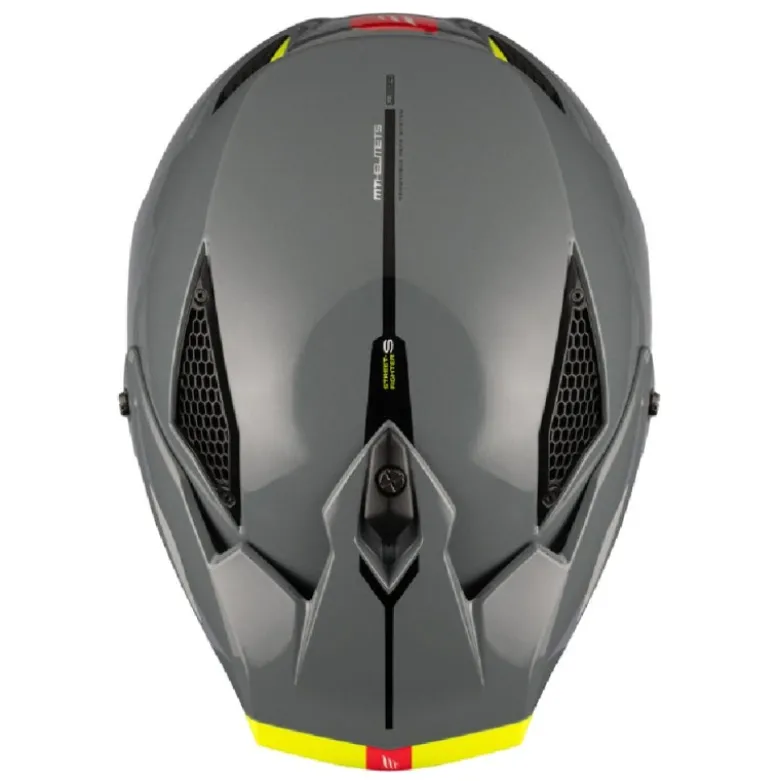 Casco Modulare Mt Helmets Tr902B Sv Streetfighter Sv S A22 Solid Lucido Grigio