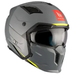 Casco Modulare Mt Helmets Tr902B Sv Streetfighter Sv S A22 Solid Lucido Grigio