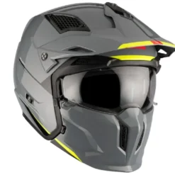 Casco Modulare Mt Helmets Tr902B Sv Streetfighter Sv S A22 Solid Lucido Grigio