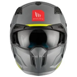 Casco Modulare Mt Helmets Tr902B Sv Streetfighter Sv S A22 Solid Lucido Grigio