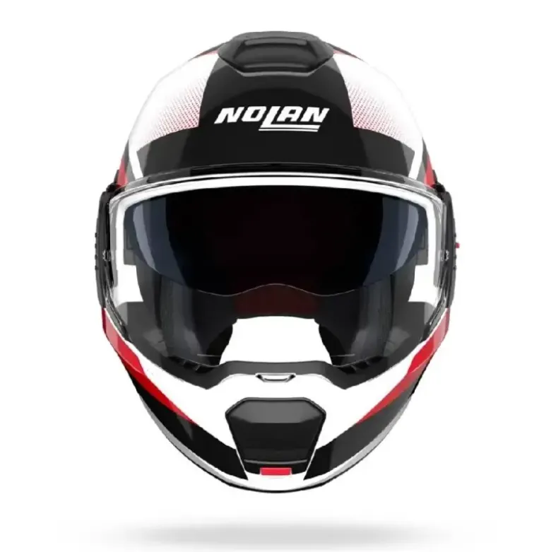 Casco Modulare Nolan N120-1 Ciclone 363 Bianco Nero Rosso