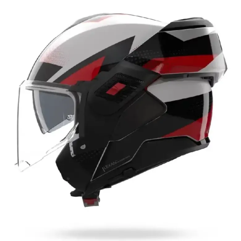 Casco Modulare Nolan N120-1 Ciclone 363 Bianco Nero Rosso