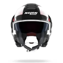 Casco Modulare Nolan N120-1 Ciclone 363 Bianco Nero Rosso