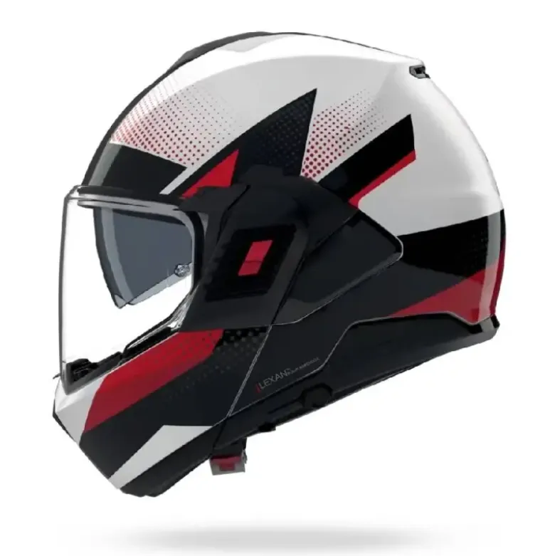 Casco Modulare Nolan N120-1 Ciclone 363 Bianco Nero Rosso