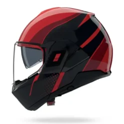 Casco Modulare Nolan N120-1 Fluente 360 Rosso Nero Rosso Viscerale Lucido