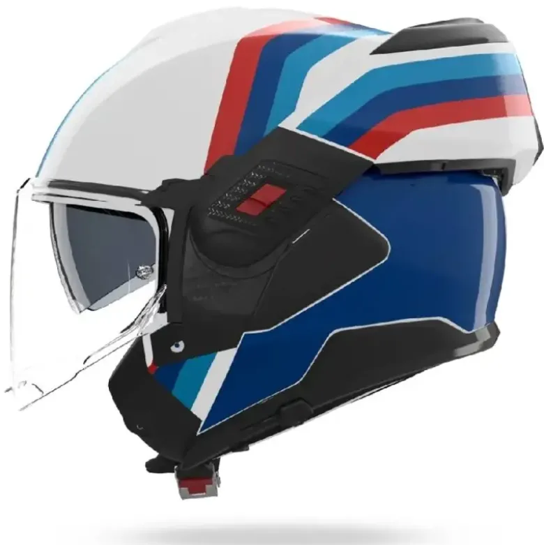 Casco Modulare Nolan N120-1 Lineo 347 Bianco Blu Rosso