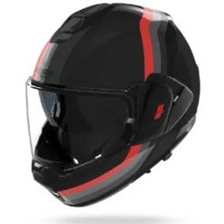 Casco Modulare Nolan N120-1 Lineo 351 Nero Rosso Grigio
