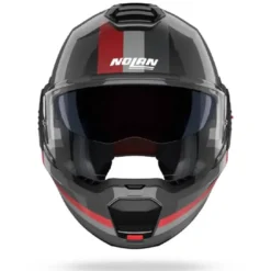 Casco Modulare Nolan N120-1 Lineo 351 Nero Rosso Grigio
