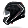 Casco Modulare Nolan N100-6 Radiante 357 Nero Argento Rosso Opaco