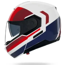 Casco Modulare Nolan N90-3 06 Roboto 345 Bianco Rosso Blu