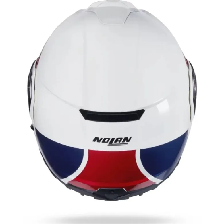 Casco Modulare Nolan N90-3 06 Roboto 345 Bianco Rosso Blu