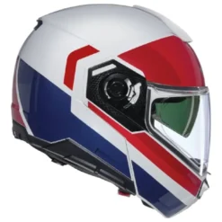 Casco Modulare Nolan N90-3 06 Roboto 345 Bianco Rosso Blu