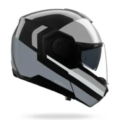 Casco Modulare Nolan N90-3 06 Roboto 348 Nero Argento Bianco Lucido