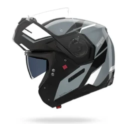 Casco Modulare Nolan N90-3 06 Sincrono 352 Grigio Nero Bianco Lucido