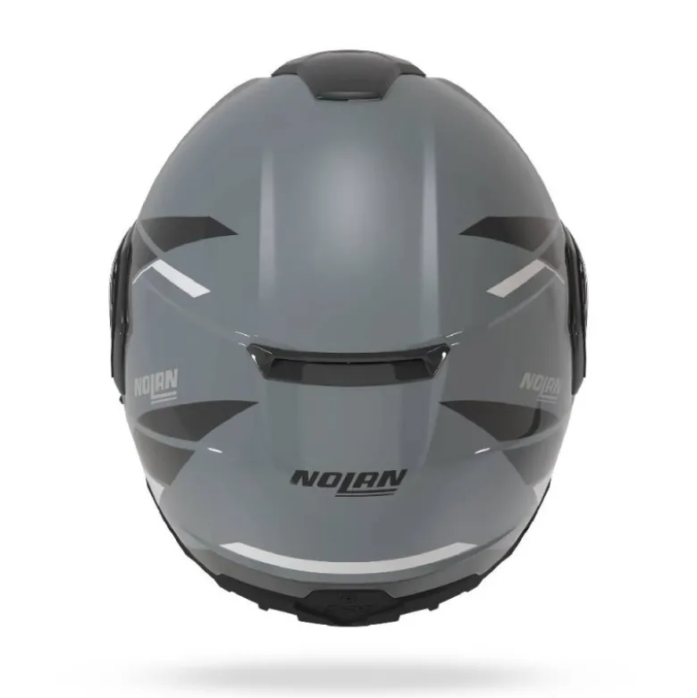 Casco Modulare Nolan N90-3 06 Sincrono 352 Grigio Nero Bianco Lucido