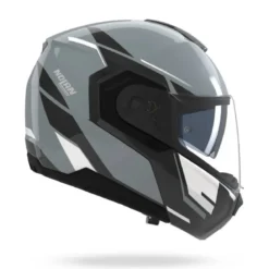 Casco Modulare Nolan N90-3 06 Sincrono 352 Grigio Nero Bianco Lucido
